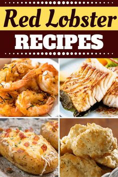 red lobster recipe collage with text overlay