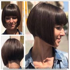 25 Stylish Long to Short Bob Transformations for a Modern Look Bobbed Haircuts, Shaved Hair Cuts, Modern Short Hairstyles, Bobbed Hair, Baby Bangs, Ponytail Hairstyles Easy