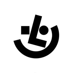 a black and white logo with the letter l in it's center, surrounded by smaller letters