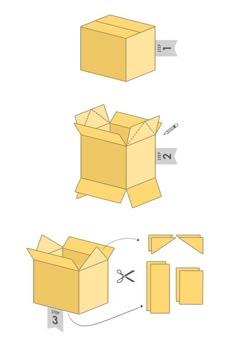 the instructions for how to make an origami box