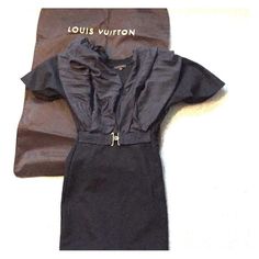 Authentic Louis Vuitton Black Silk And Wool Dress. New From Lv Boutique, Never Tailored To Fit Me (Was A Gift) And 100% Authentic. Louis Vuitton Formal Dress, Louis Vuitton Silk Dress, Louis Vuitton Dresses, Louis Vuitton Dress, Louis Vuitton Black, Authentic Louis Vuitton, Wool Dress, Black Silk, New Dress