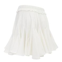 This skirt easily adjusts to your fashion needs, whether worn with a simple tee during the day or dressed up with a classy top in the evening. Material: Crafted from high-quality POLYESTER, offering durability and easy care. Elasticity: Features a Slight Stretch for a comfortable fit that moves with you. Fabric Type: Made with Broadcloth, known for its smooth texture and substantial feel. Waistline: Designed with a Natural waistline to accentuate your figure. Fit Type: A slim fit that hugs your Elegant Mini Skirt With Ruffled Detail, Brunch Skirt With Ruffle Hem And Relaxed Fit, Elegant Flared Mini Skirt For Summer, Elegant Mini Skirt Skort For Summer, Elegant Flowy Mini Skirt, Elegant Short Flowy Skirt, Chic Fitted Tiered Tennis Skirt, Elegant Short Gathered Skirt Bottoms, Elegant Summer Skort With Lined Skirt