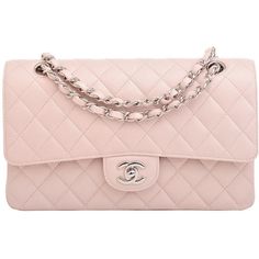 Chanel Pink Quilted Caviar Large Classic 2.55 Double Flap Bag Chanel Handbags Classic, Chanel Pink, Real Leather Handbags, Quilted Purses, Quilted Handbags, Classic Handbags