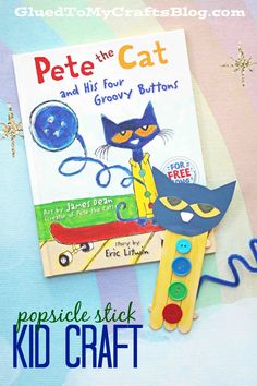 pete the cat and his four groovy buttons book craft for kids to make