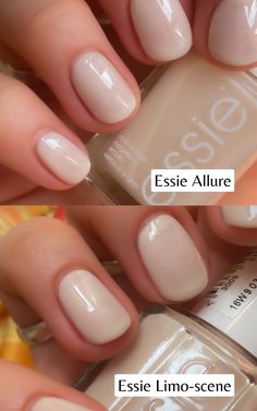 7 Popular Essie Sheer Nail Polish Colors Swatches – Sammie Etc H&m Nail Polish, Essie Vanity Fairest, Essie Sheer, Essie Allure, Best Drugstore Nail Polish, Ballet Slippers Nail Polish, Dark Green Nail Polish