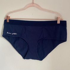 - Brand New Panties Undies - Size Xxl - Aerie - Navy Blue With White Detail - Thick Waistband With Aerie Logo - Feelin Golden - 95% Cotton Women's Intimates, Blue White, Navy Blue, Blue And White, Brand New, Navy, Women Shopping, Blue, White