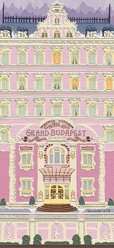 the grand budapest hotel is painted in pastel colors