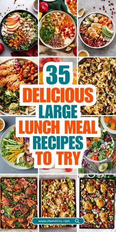 When lunchtime calls for something hearty and filling, these 35+ large lunch meal recipes are here to deliver! Perfect for families, gatherings, or meal prep, these recipes are big on flavor and portion size. From casseroles and loaded salads to one-pot meals and protein-packed dishes, there’s something for everyone to enjoy. Whether you’re feeding a crowd or simply looking for a satisfying midday feast, these recipes have you covered. Let’s dig into some deliciously large lunch meals that’ll leave everyone satisfied! Lunch Ideas For A Crowd, Lunch Ideas Family, Lunch For A Crowd, Loaded Salads, Easy Meal Prep Lunches, Garlic Mashed Cauliflower, Lunch Meals, Portion Size, Cilantro Lime Sauce