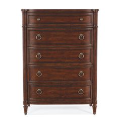 GERARD TALL CHEST: CHERRY Hooker Furniture Bedroom, Three Drawer Nightstand, Ring Pulls, Accent Chest, Weathered White, 5 Drawer Chest, Wood Accent, Tall Chest, Bedding Brands