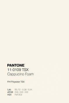 the pantone 11 - 01109 tsx cappucino foam business card