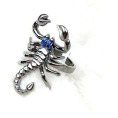 Unisex Scorpion Ring Made From High Quality Durable Stainless Steel, Charcoal Gray Color Ring With 4 Blue Crystal Stones. Brand New. Style Profile: Scorpion, Scorpio, Astrology, Stainless Steel, Hypoallergenic, Baddie, Fierce, Punk, Goth, Unisex, Statement Jewelry. Smoke Free Home, Fast Shipping! Scorpio Ring, Scorpion Ring, Scorpio Astrology, Blue Crystals Stones, Goth Biker, Black Velvet Choker Necklace, Red Stone Ring, Green Tourmaline Ring, Black Velvet Choker