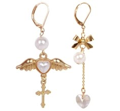 Htb1ixliqxxxxxaxxfxxq6xxfxxxt original Angel Accessories, Angel Wings Heart, Angel Earrings, Crystal Accessories, Wing Earrings, Dr Closet, Cross Designs