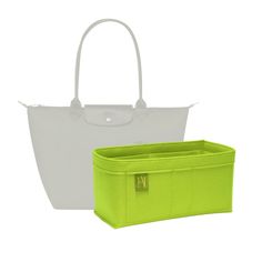 two bags, one white and one lime green