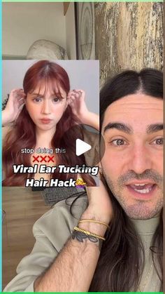 Tucked Braid Hairstyles, Bangs Behind Ears Hairstyle, Do You Tuck Your Hair Behind Your Ear, Tuck Hair Behind Ears Hairstyle, How To Pin Hair Behind Ear, How To Keep Hair Behind Ears, Hair Behind Ear Hack, Behind The Ear Hair Tuck, Straight Hair Behind Ears