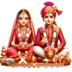 two people sitting next to each other in front of a white background with the words happy diwali written on it