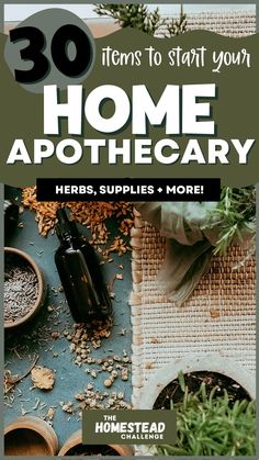 Looking into the world of herbal remedies? Want to get started using herbs at home? These are my top 30 picks for items to create your own herbal apothecary at home! The best herbs, supplies, herbal books and more! Apothecary Pantry Storage, Best Herbal Medicine Books, Herbal Workshop Ideas, Apothecary Must Haves, Home Apothecary Room Decorating Ideas, Herbal Apothecary Cabinet, Apothecary Decor Ideas