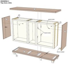 the diagram shows how to build an entertainment center