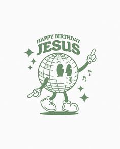 a happy birthday jesus cartoon character