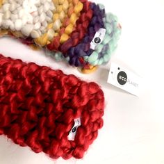 Only Hand Made In Brooklyn Because The Yarn Is Too Delicate For Mass Machine Production Size: 40” X 5 1/2” Super Soft, Rich Red Chunky Hand Knit Scarf - Holiday Red - No Tassel