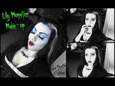 Lily Munster Makeup, Lily Munster Hair, Lily Munster Dress, Pinup Zombie, Wicked Makeup