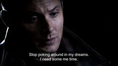 a man in a black jacket with a quote from the vampire series on his face