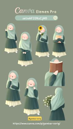 an image of a woman in hijab holding a flower and reading a book