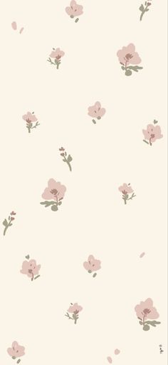 a white wall with pink flowers on it