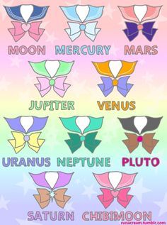 the different types of bow ties are shown in this graphic style, with stars on them