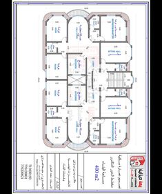 the floor plan for a house with two floors and three levels, in blueprint