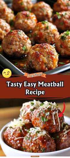 meatballs with cheese and parmesan in a white bowl