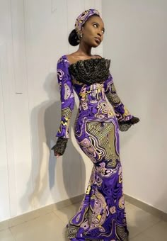 Mermaid Gown Wedding, Guest Wedding Dress, Nigerian Dress, Wedding Dress Evening, Ankara Dress Styles, African Print Dress Ankara