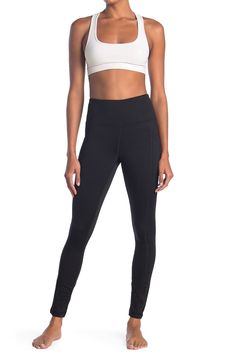 High-waisted active leggings with slip pockets and a soft fleece lining are perfect for your running wardrobe. Fit: this style fits true to size. Fleece Lined Leggings, Lined Leggings, Over 50 Womens Fashion, Ankle Leggings, Active Leggings, 90 Degree, 90 Degrees, Black Leggings, Nordstrom Rack