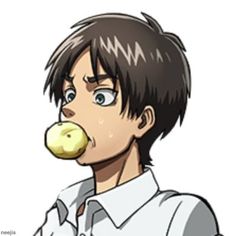 a man with an apple in his mouth