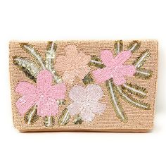 "Introducing our exquisite hand-beaded blush bead sequin clutch purse! This dazzling accessory is the perfect finishing touch to elevate your outfit and make a statement at any event. Inspired by timeless elegance, each bead has been meticulously hand-sewn onto a high-quality blush fabric, creating a mesmerizing pattern that catches the light with every move. The delicate sequins add a touch of shimmer, making this clutch both eye-catching and sophisticated. The spacious interior offers enough room for your essentials, while the fold-over design adds a modern twist. Whether you're going to a wedding, a cocktail party, or a special night out, this hand-beaded blush bead sequin clutch purse will surely make you the center of attention. Treat yourself or surprise someone special with a unique Blush Rectangular Bag For Parties, Blush Rectangular Party Bag, Rectangular Blush Party Bag, Spring Beaded Bags Perfect For Gifts, Spring Beaded Bag Gift, Spring Beaded Bag As Gift, Spring Beaded Bags As Gifts, Blush Fabric, Crochet Clutch Bags