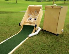 Puttskee Diy Skee Ball, Outdoor Yard Games, Cornhole Designs, Skee Ball, Games Diy, Wood Games