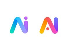 the logo for an app that is designed to look like it has two letters in different colors