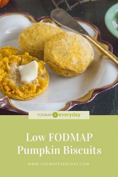 low fodmap pumpkin biscuits on a plate