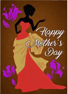 a mother's day card with an image of a woman in a dress