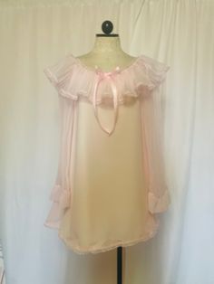 Vintage inspired babydoll dress. Chiffon over stretch satin with accordion chiffon collar and sleeves. Each is made to order by individual measurements! 60s Vintage, Vintage Babydoll Dress, Babydoll Core, 60s Babydoll Dress, Babydoll Dress Nightwear, Coquette Babydoll Dress, Baby Doll Dress, Babydoll Dress Coquette, Babydoll Outfit