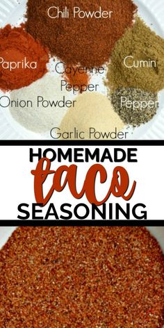 homemade taco seasoning recipe on a plate