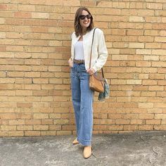 Karen wears jeans and a white jacket | 40plusstyle.com White Jacket, Need This, Style Inspiration, Christmas, How To Wear, White, Clothes