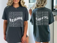 a woman wearing a shirt that reads senior senior senior senior class of 2013