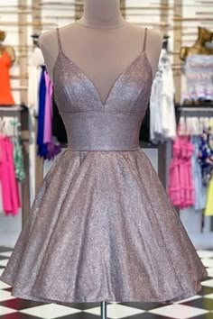 Mini Prom Dresses Short, Silver Dama Dresses, Silver Dress Short, Silver Short Dress, Sparkle Cocktail Dress, Sparkle Cocktail, Backless Homecoming Dresses, Silver Cocktail Dress, Hoco Dress