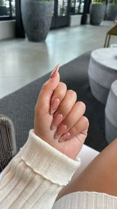 Unghie Sfumate, French Tip Acrylic Nails, Acrylic Nails Coffin Short, Neutral Nails, Pretty Acrylic Nails