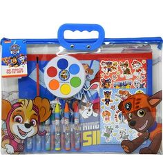 the children's art set is packed with markers and pens