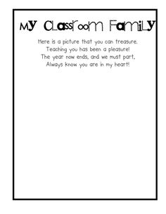 a black and white photo with the words my class on family written in front of it