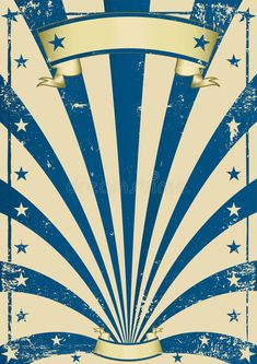 an old fashioned circus poster with stars and stripes on the background stock photo - 13879