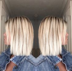 Straight Blonde Hair, Blonde Hair Looks, Platinum Blonde Hair, Hair Color And Cut, Haircuts For Fine Hair, Hair Envy, Shoulder Length Hair, Great Hair, Blonde Hair Color