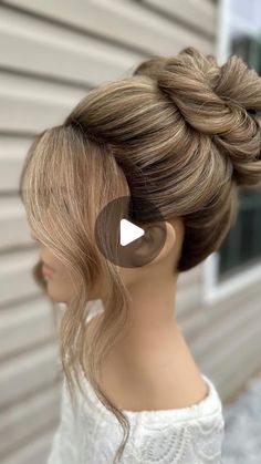 Romantic High Updo, Diy Bun Updo, High Curly Updo Wedding, Easy Christmas Updo Long Hair, Updo Hairstyles For Halter Dress, High Pony Updo Tutorial, How To Style The Front Of An Updo, Simple Diy Updos For Long Hair, Formal Upstyles For Long Hair