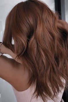 Auburn Balayage On Brunette Hair, All Over Copper Brown Hair, Hair Color Cinnamon Brown, Light Brown Redish Hair Color, Hair Color Ginger Brown, Medium Length Auburn Hair Reddish Brown, Brunette Red Hair Warm Browns, Copper And Auburn Hair, Cinnamon Hair Color Brown